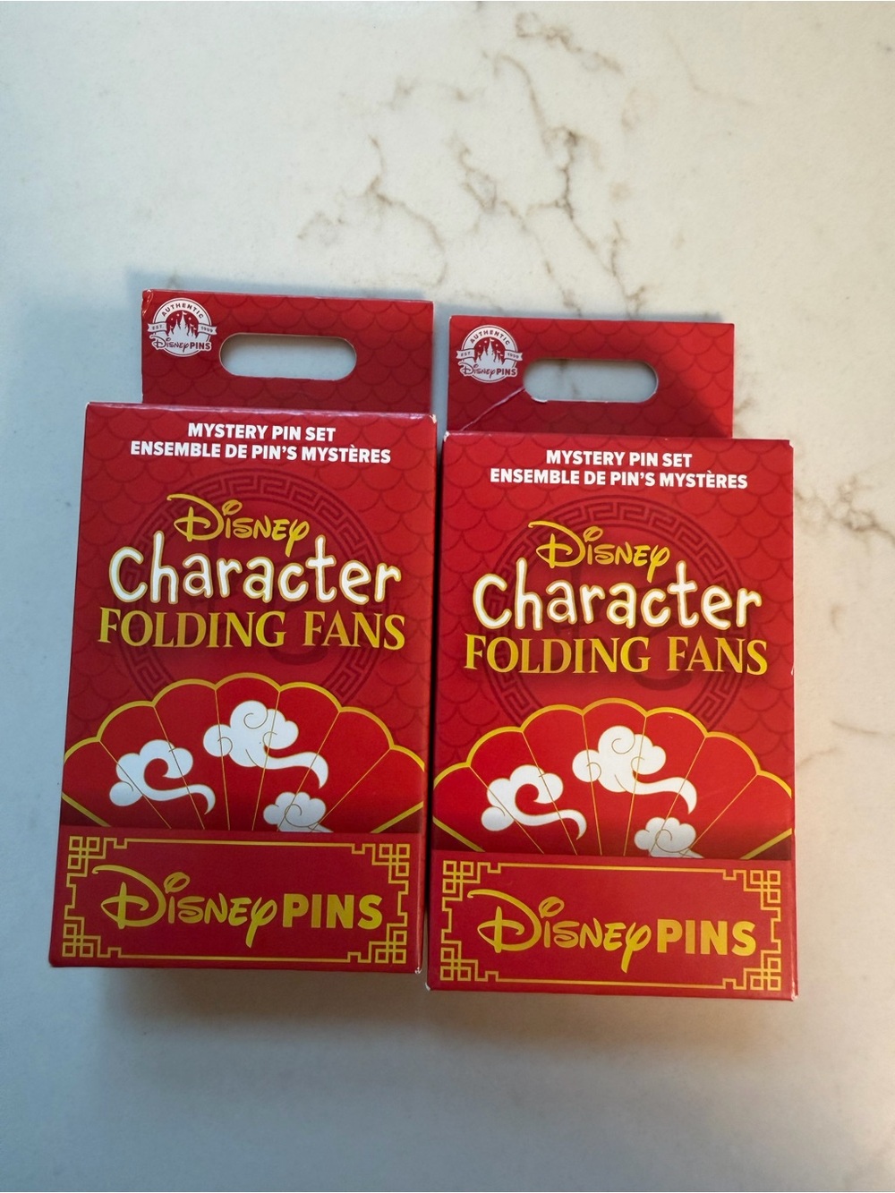 Disney Mystery Pin Blind Box - character folding fans